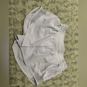 lululemon size 2 hotty hot shorts in a faint lavender color!
